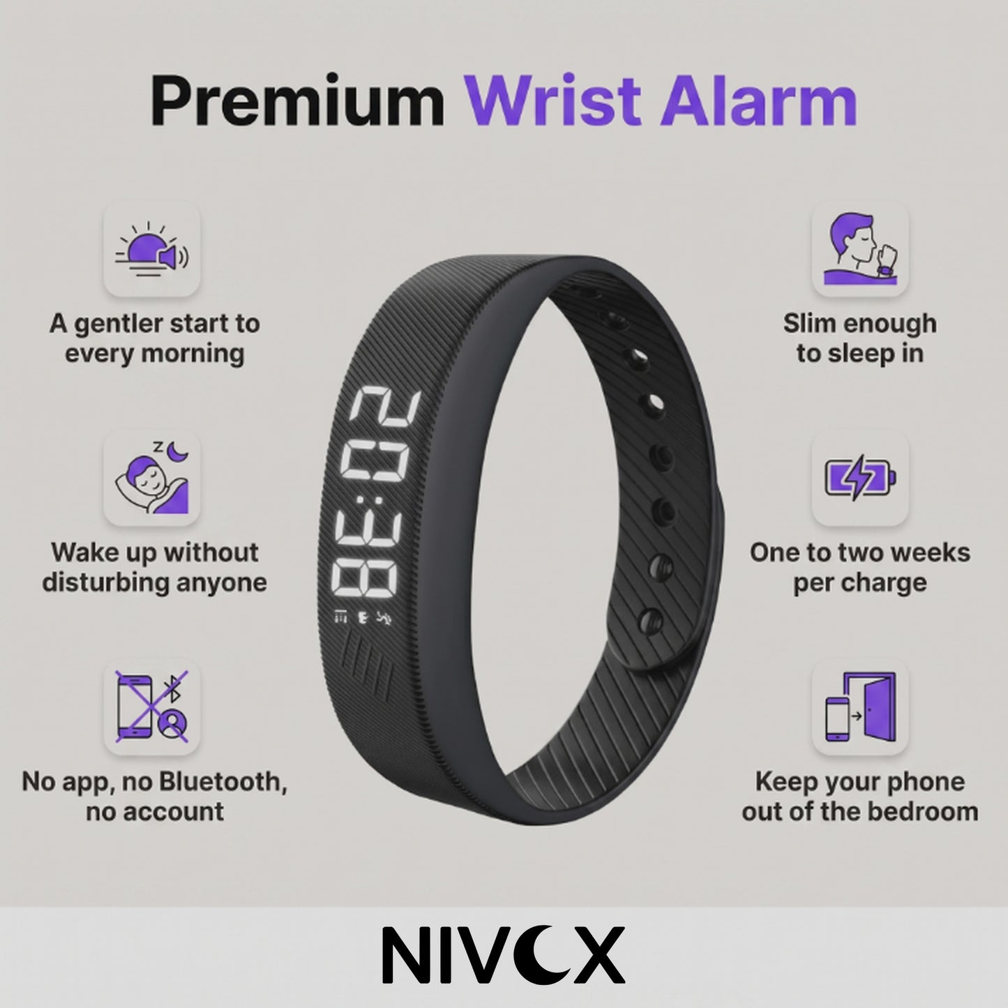 Silent Vibrating Alarm Watch | Nivox Nudge